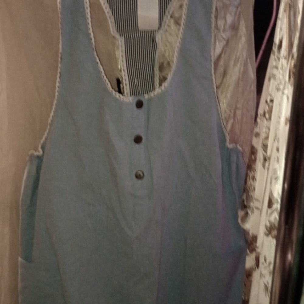 BK Select Mini romper dress two pockets blue l/xl